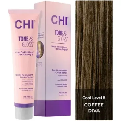 Тонер для волос CHI Tone & Gloss, оттенок Coffee Diva, 85 г