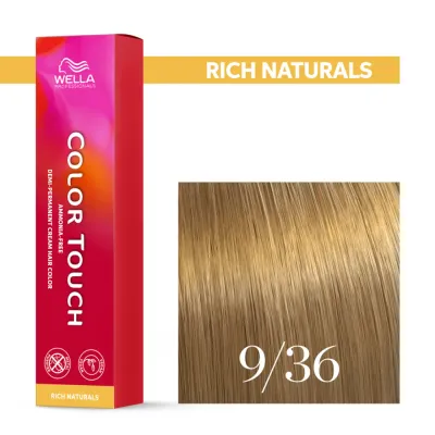 Тонирующий крем для волос Wella Professionals Color Touch, без аммиака, 60 мл, оттенок 9/36