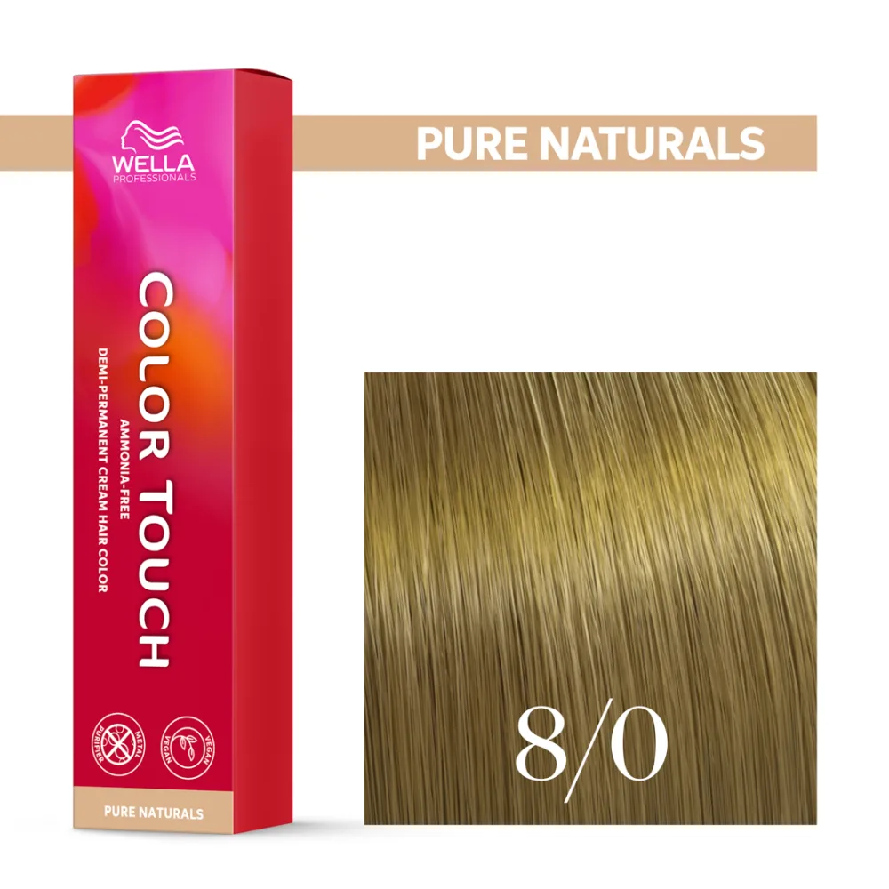 Тонирующий крем для волос Wella Professionals Color Touch, без аммиака, 60 мл, оттенок 8/0
