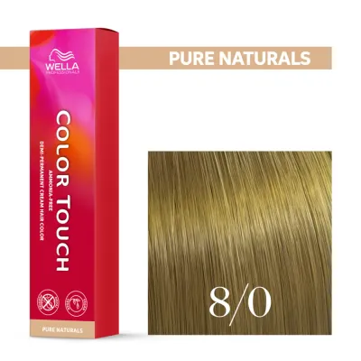 Тонирующий крем для волос Wella Professionals Color Touch, без аммиака, 60 мл, оттенок 8/0