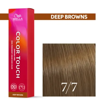 Тонирующий крем для волос Wella Professionals Color Touch, без аммиака, 60 мл, оттенок 7/7