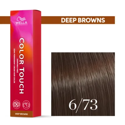 Тонирующий крем для волос Wella Professionals Color Touch, без аммиака, 60 мл, оттенок 6/73