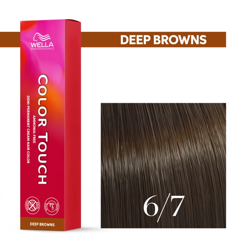 Тонирующий крем для волос Wella Professionals Color Touch, без аммиака, 60 мл, оттенок 6/7