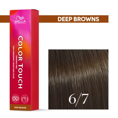 Тонирующий крем для волос Wella Professionals Color Touch, без аммиака, 60 мл, оттенок 6/7