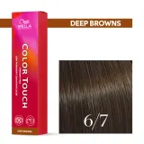 Тонирующий крем для волос Wella Professionals Color Touch, без аммиака, 60 мл, оттенок 6/7 — фото 1