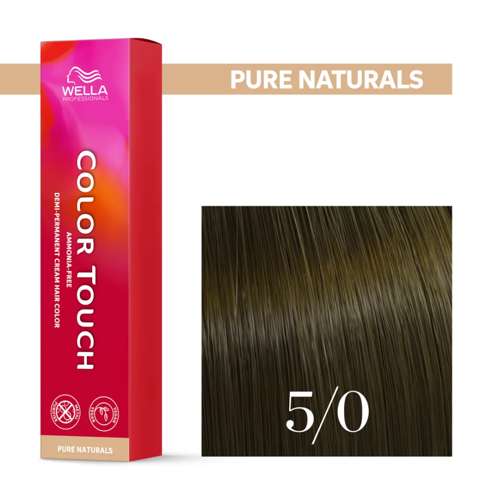 Тонирующий крем для волос Wella Professionals Color Touch, без аммиака, 60 мл, оттенок 5/0