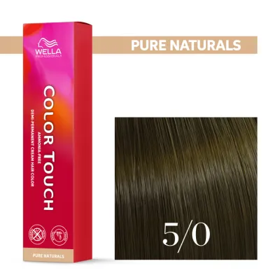Тонирующий крем для волос Wella Professionals Color Touch, без аммиака, 60 мл, оттенок 5/0