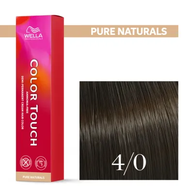 Тонирующий крем для волос Wella Professionals Color Touch, без аммиака, 60 мл, оттенок 4/0