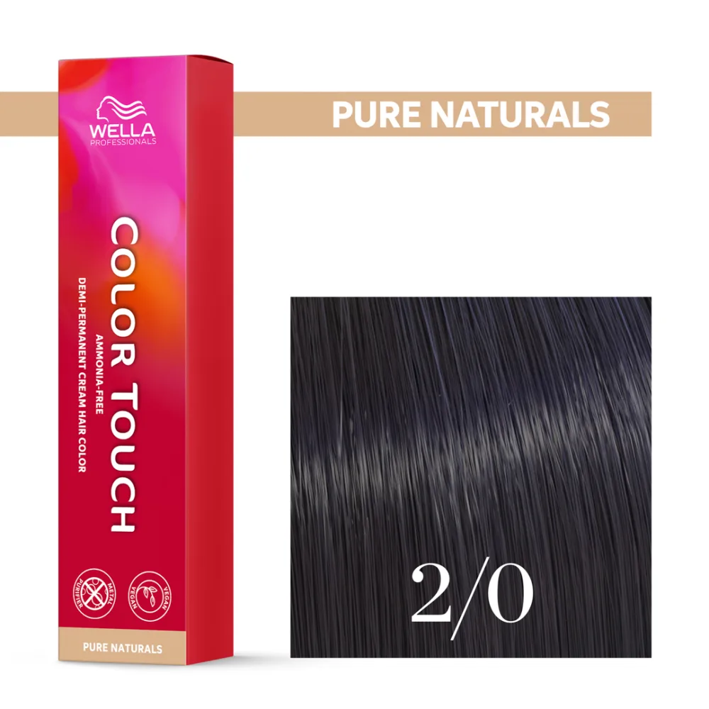 Тонирующий крем для волос Wella Professionals Color Touch, без аммиака, 60 мл, оттенок 2/0