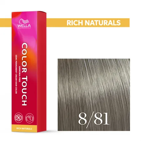 Тонирующий крем для волос Wella Professionals Color Touch, без аммиака, 60 мл, оттенок 8/81