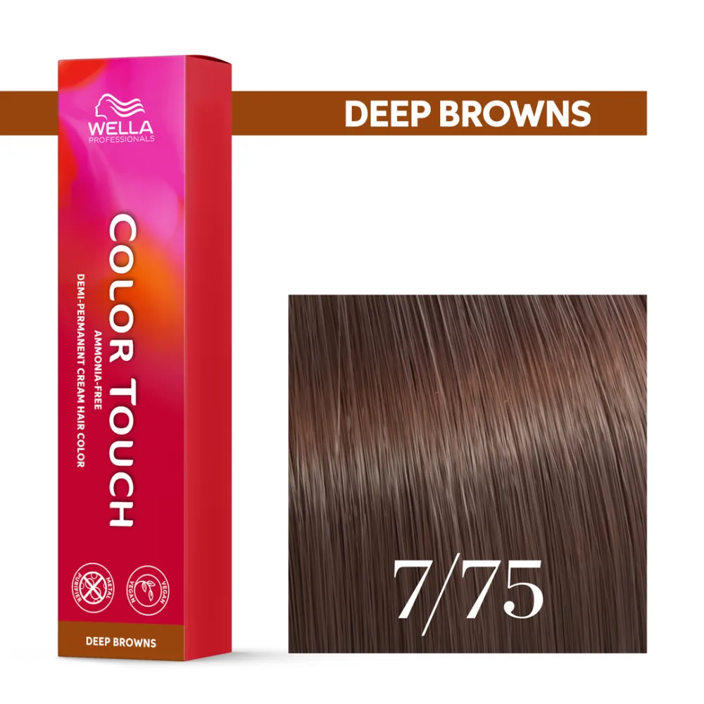 Тонирующий крем для волос Wella Professionals Color Touch, без аммиака, 60 мл, оттенок 7/75