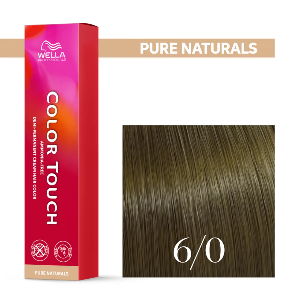 Тонирующий крем для волос Wella Professionals Color Touch, без аммиака, 60 мл, оттенок 6/0