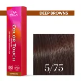 Тонирующий крем для волос Wella Professionals Color Touch, без аммиака, 60 мл, оттенок 5/75 — фото 1