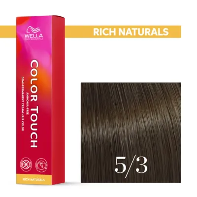Тонирующий крем для волос Wella Professionals Color Touch, без аммиака, 60 мл, оттенок 5/3