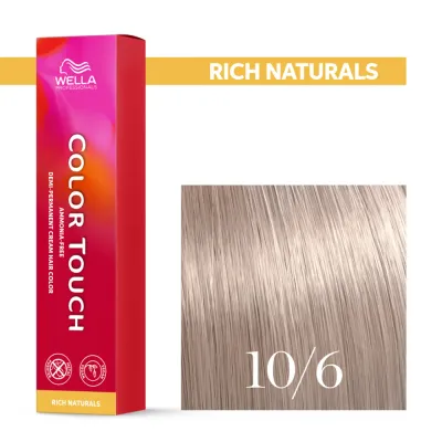 Тонирующий крем для волос Wella Professionals Color Touch, без аммиака, 60 мл, оттенок 10/6