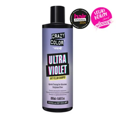 Шампунь против желтизны Crazy Color UltraViolet No Yellow, для светлых волос, 250 мл