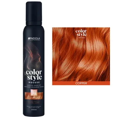 Тонирующая пенка для волос Indola Profession Color Style Mousse, смываемая, 200 мл, оттенок miedziowy