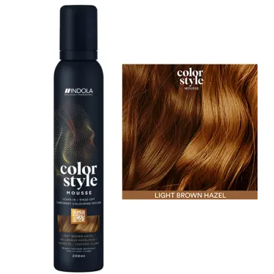 Тонирующая пенка для волос Indola Profession Color Style Mousse, смываемая, 200 мл, оттенок jasnobrązowy orzechowy