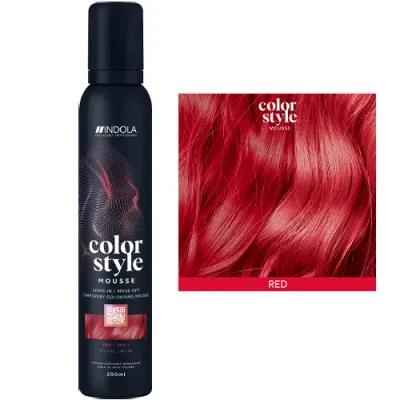 Тонирующая пенка для волос Indola Profession Color Style Mousse, смываемая, 200 мл, оттенок czerwony