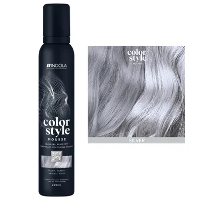 Тонирующая пенка для волос Indola Profession Color Style Mousse, смываемая, 200 мл, оттенок srebrny