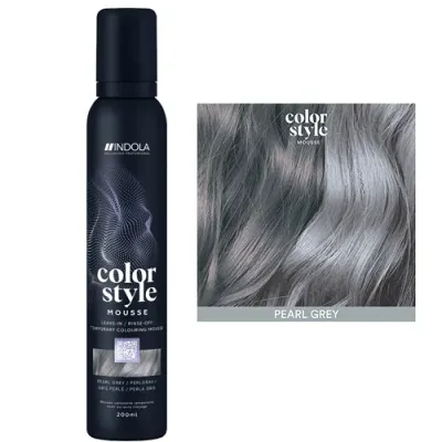 Тонирующая пенка для волос Indola Profession Color Style Mousse, смываемая, 200 мл, оттенок perłowa szarość