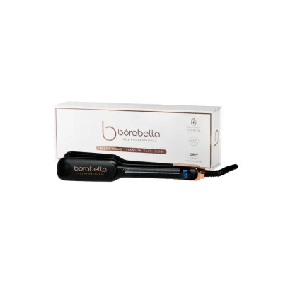 Выпрямитель для волос Borabella Black Nano Titanium, нанотитановые пластины