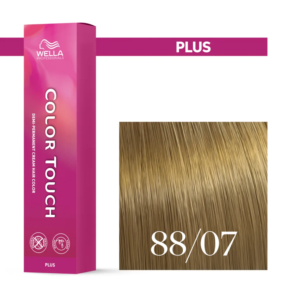 Тонирующий крем для волос Wella Professionals Color Touch Plus, интенсивный, 60 мл, оттенок 88/07