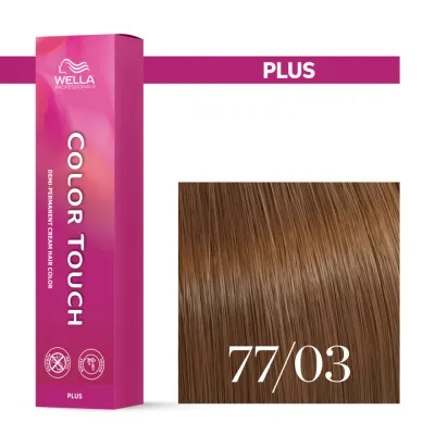 Тонирующий крем для волос Wella Professionals Color Touch Plus, интенсивный, 60 мл, оттенок 77/03