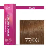 Тонирующий крем для волос Wella Professionals Color Touch Plus, интенсивный, 60 мл, оттенок 77/03 — фото 1