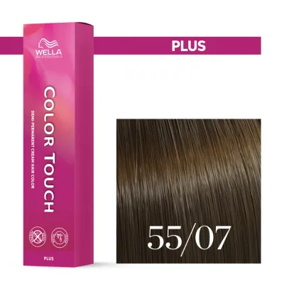 Тонирующий крем для волос Wella Professionals Color Touch Plus, интенсивный, 60 мл, оттенок 55/07