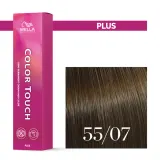 Тонирующий крем для волос Wella Professionals Color Touch Plus, интенсивный, 60 мл, оттенок 55/07 — фото 1