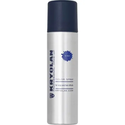 Окрашивающий спрей для волос Kryolan, смываемый, 150 мл, оттенок D43 - DARK BLUE