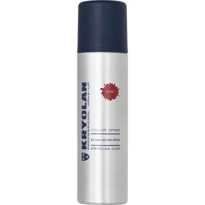 Окрашивающий спрей для волос Kryolan, смываемый, 150 мл, оттенок D42 - DARK RED