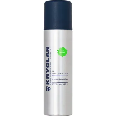 Окрашивающий спрей для волос Kryolan UV Dayglow, флуоресцентный, смываемый, 150 мл, оттенок GREEN