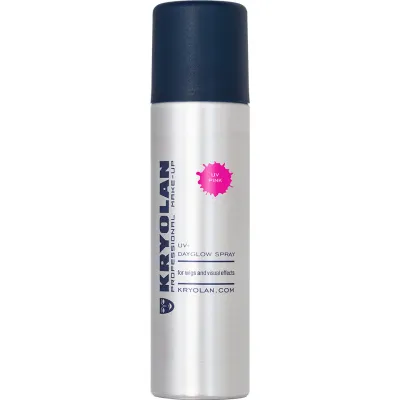 Окрашивающий спрей для волос Kryolan UV Dayglow, флуоресцентный, смываемый, 150 мл, оттенок PINK