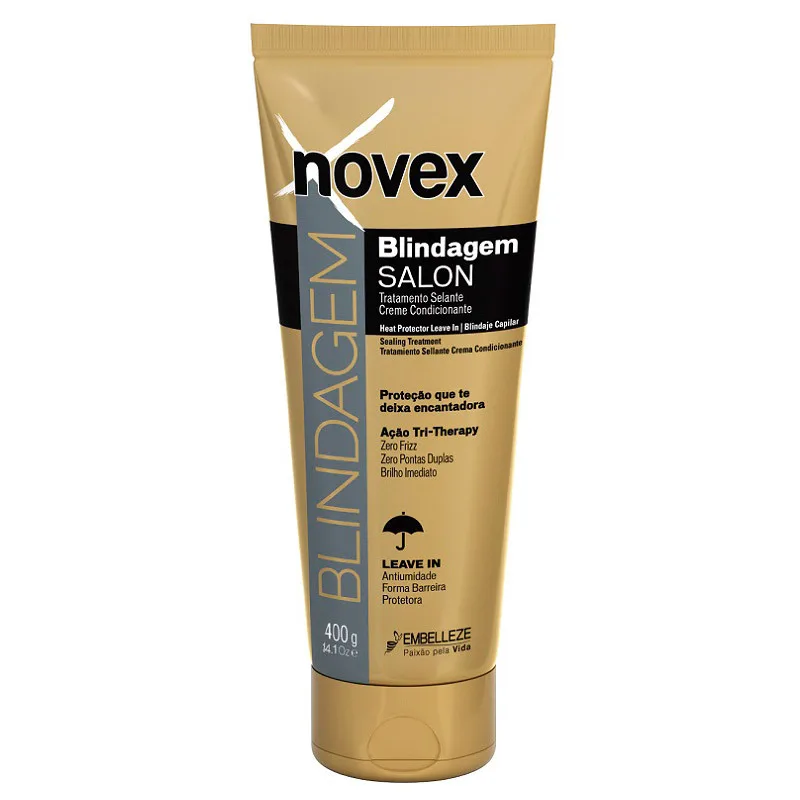 Несмываемый кондиционер Novex Salon с кератином, укрепляющий, для окрашенных волос, 400 мл