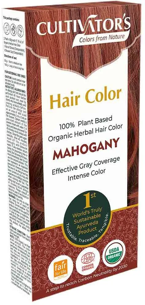 Растительная краска для волос Cultivator's, оттенок Mahogany, 100 г