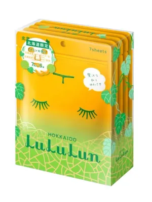 Тканевые маски для лица LuLuLun Premium Sheet Mask Hokkaido Melon, с маслом семян дыни, 35 шт