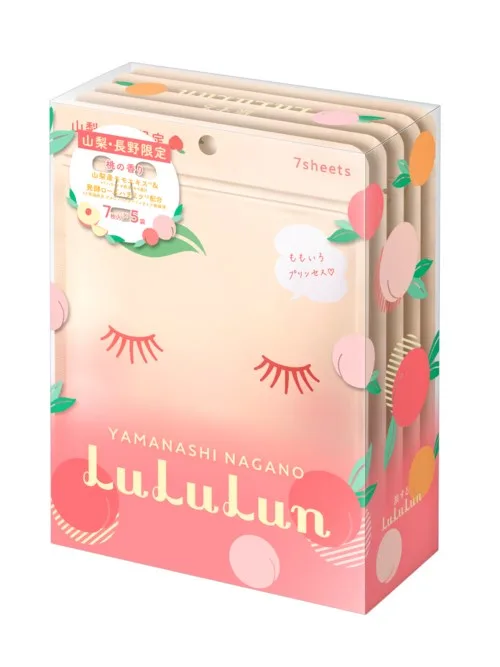 Тканевые маски для лица LuLuLun Premium Sheet Mask Yamanashi Peach, с соком персика и мёдом, 35 шт