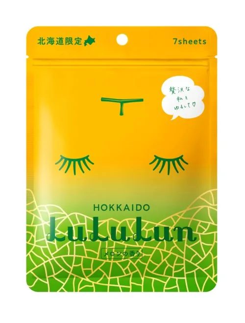 Тканевые маски для лица LuLuLun Premium Sheet Mask Hokkaido Melon, с маслом семян дыни, 7 шт