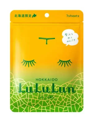 Тканевые маски для лица LuLuLun Premium Sheet Mask Hokkaido Melon, с маслом семян дыни, 7 шт
