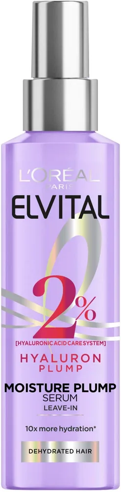 Несмываемая сыворотка-спрей для волос L'Oreal Paris Elvital Hyaluron Plump увлажняющая, для сухих волос, 150 мл