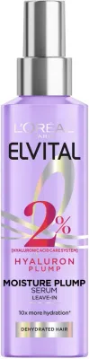 Несмываемая сыворотка-спрей для волос L'Oreal Paris Elvital Hyaluron Plump увлажняющая, для сухих волос, 150 мл