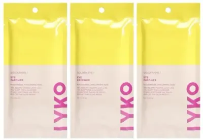 Гидрогелевые патчи для кожи вокруг глаз By Lyko Golden Glow Hydrogel Eye Mask увлажняющие, охлаждающие, 3 шт