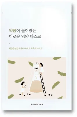 Тканевая маска для лица Round Lab Soybean Nourishing Mask питательная, увлажняющая, 10 шт