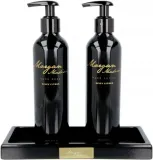 Набор Morgan Madison Soapset Giftbox, мыло и крем для рук на деревянном подносе, сандал и цитрус — фото 1