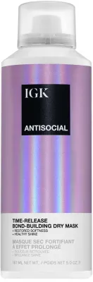 Несмываемая маска-спрей IGK Antisocial Dry Hair Mask увлажняющая, для сухих волос, 187 мл