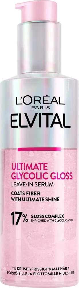 Несмываемая сыворотка для волос L'Oreal Paris Elvital Glycolic Gloss для блеска, против пушения, 150 мл