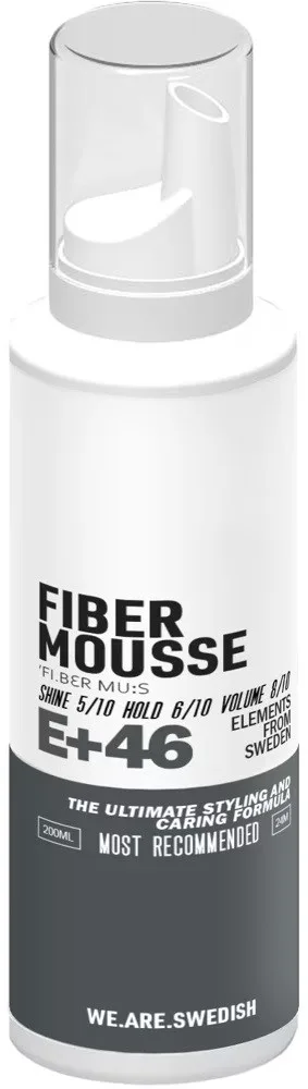 Пенка для волос E+46 Fiber Mousse, с волокнами, для объёма, 200 мл