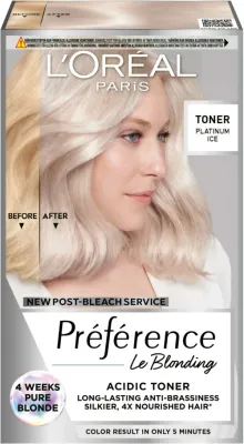 Тонер для волос L'Oreal Paris Preference Le Blonding, без аммиака, оттенок Toner Platinum Ice